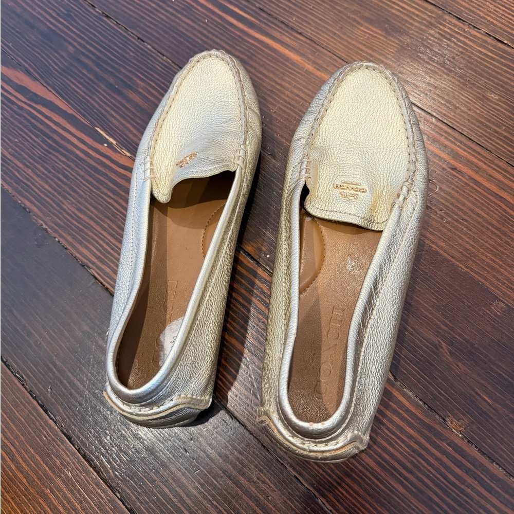 Gold Coach Loafer/ Driving Moccasin